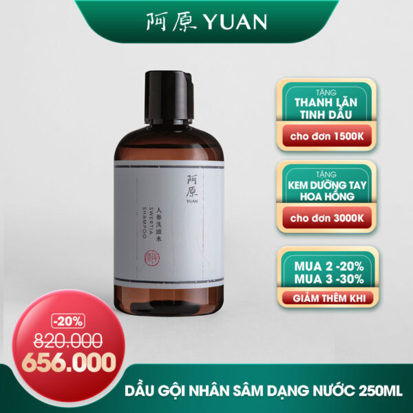 [SẢN PHẨM DATE NGẮN DƯỚI 12 THÁNG] DẦU GỘI NHÂN SÂM DẠNG NƯỚC