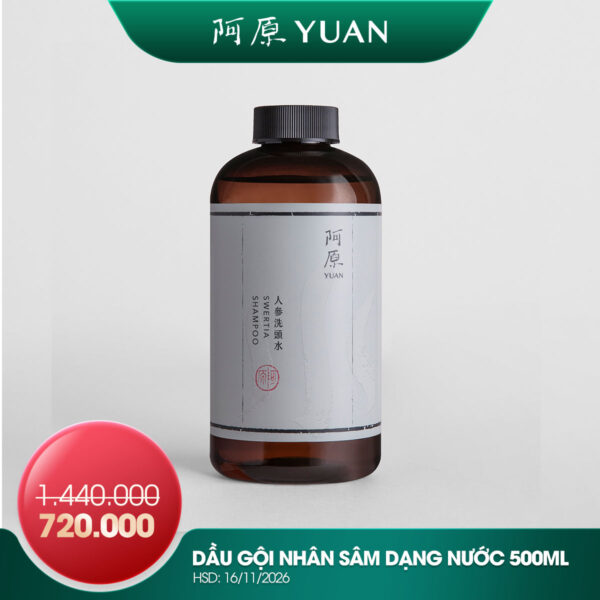 [SẢN PHẨM DATE NGẮN DƯỚI 6 THÁNG] DẦU GỘI NHÂN SÂM DẠNG NƯỚC