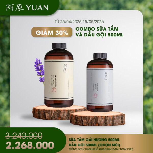 [GIẢM 30%] COMBO SỮA TẮM OẢI HƯƠNG 500ML VÀ DẦU GỘI 500ML (CHỌN MÙI DẦU GỘI)
